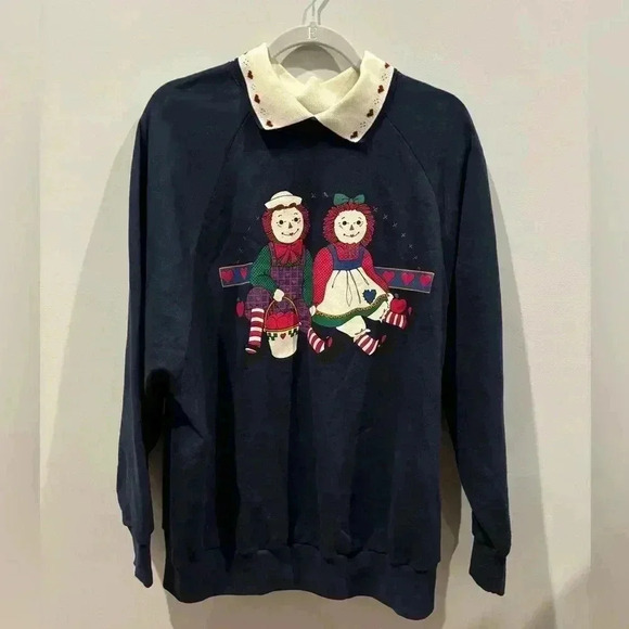 Gopher Raggedy Ann and Andy Granny core Sweatshirt - Picture 1 of 8
